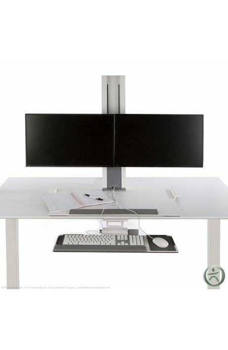 HUMANSCALE pracovní stanice Quick Stand dva monitory velká platforma 