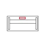 HUMANSCALE Float FNSR 63 180 x 80 cm střed Vault bude umístěn na střed.