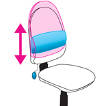 LD SEATING Element STYLE-STRIP BO-UP DOWN Výškově stavitelný opěrák + vzduchová bederní opora