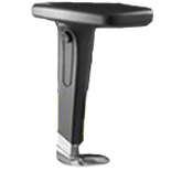 LD SEATING Element BAR-CODE BR-210-N6 hliníková část těla područky leštěná, 3D nastavitelné područky s měkkými PU loketníky (nastavitelné do výšky, šířky, hloubky), černé