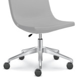 LD SEATING Moon PRA-F40-N6 výškově stavitelná ocelová chromovaná podnož na pyramidové bázi