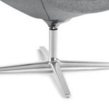 LD SEATING Relax plus T F27 + T F27-N6 čtyřramenný kříž z leštěného hliníku