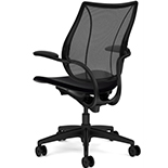 HUMANSCALE Liberty B černý rám s černým opěrákem a křížem