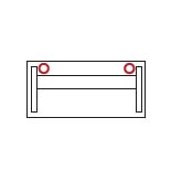 EXNER Exact XPV2 160 x 80 cm 2x průchodka 2x průchodka na stranách